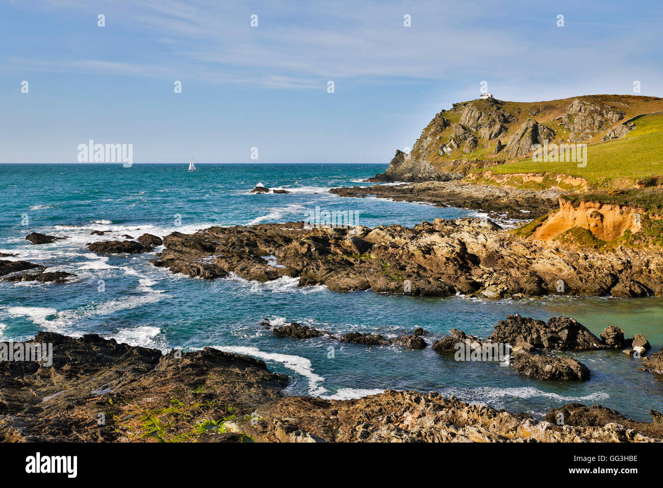 Prawle Point ; Devon, UK Banque D'Images