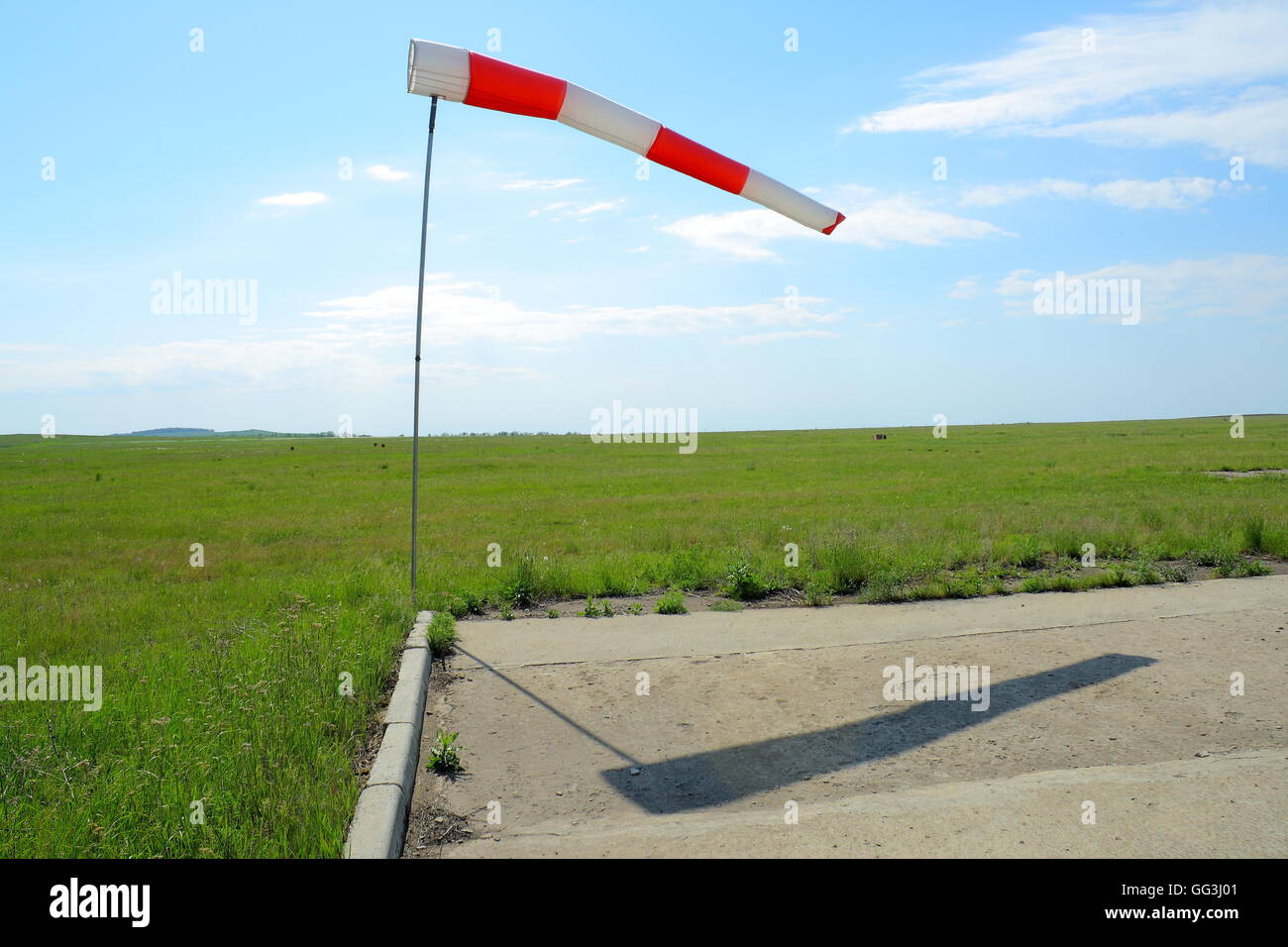 Le manchon du vent battant Banque D'Images