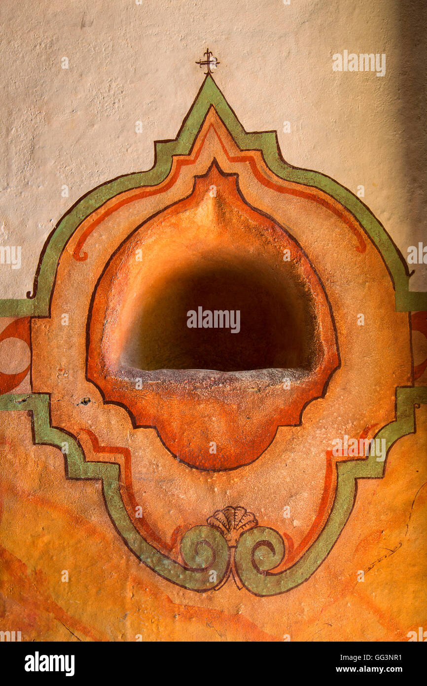 Garniture de peinture, la Mission de San Juan Bautista, San Juan Bautista, California Banque D'Images