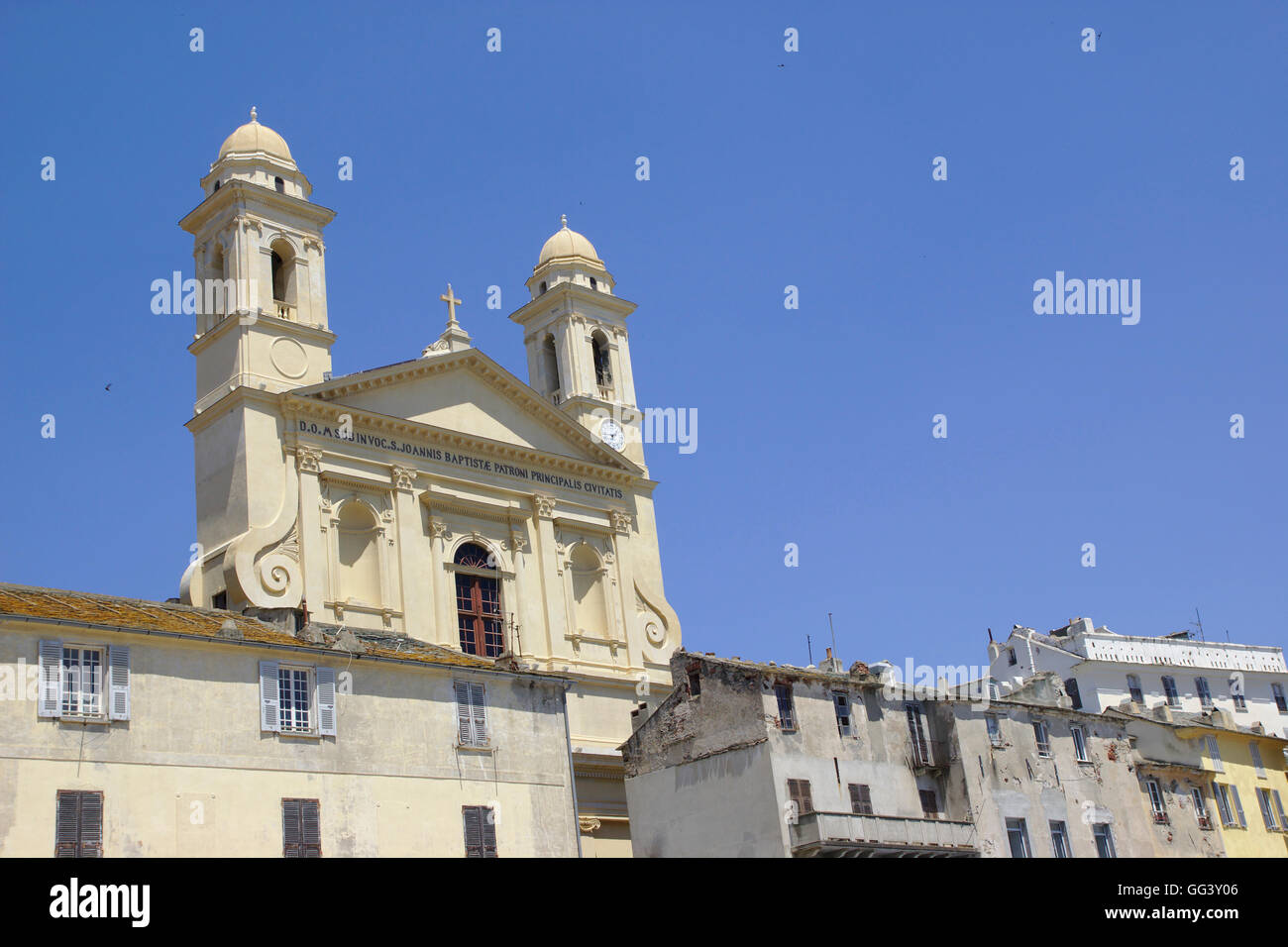 Bastia, église saint-jean-baptiste de Bastia, Corse, France Banque D'Images