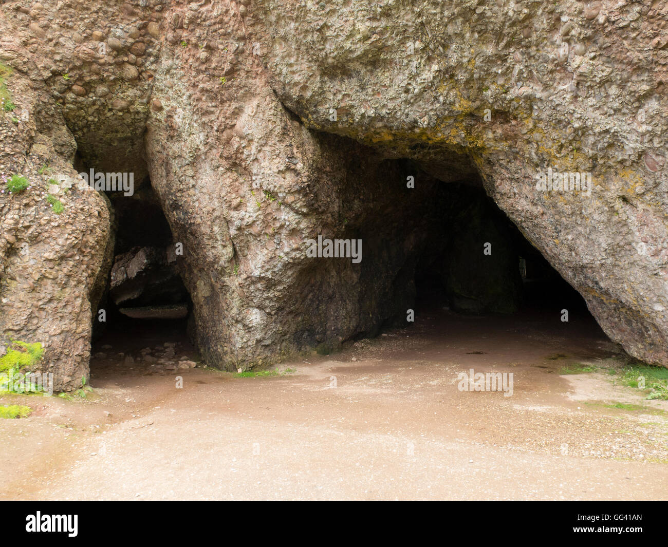 Balleymoney Grottes Cushendun Irlande du Nord Banque D'Images