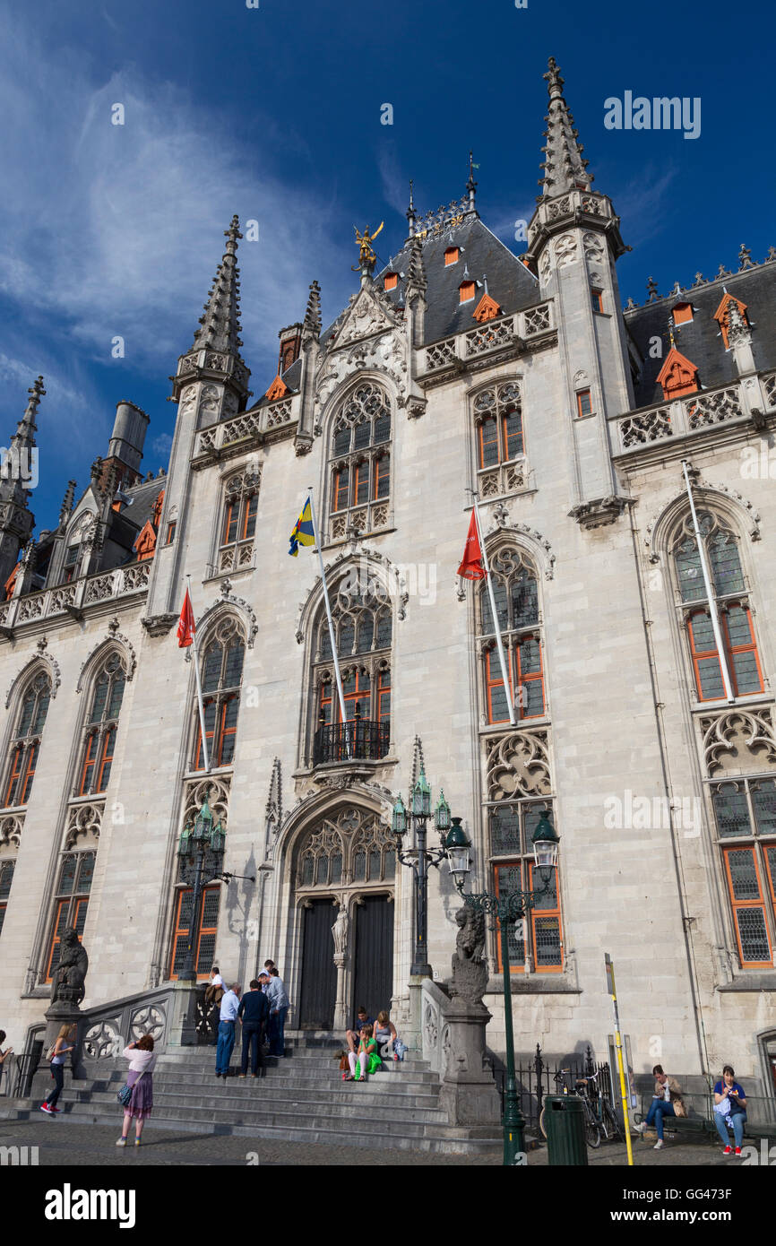 Le Provinciaal Hof (Palais Provincial) Markt, Bruges. Banque D'Images