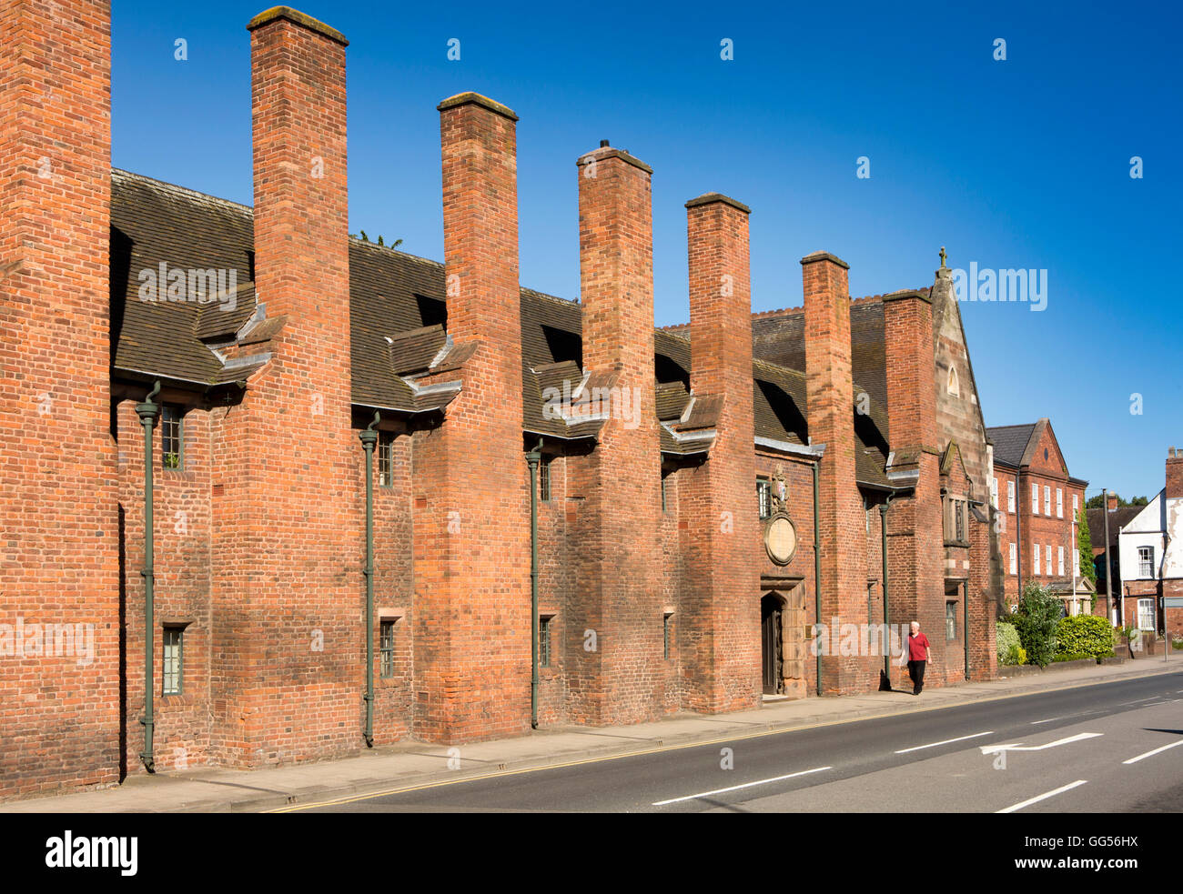 Royaume-uni, Angleterre, Staffordshire, Lichfield, St John's Road, C16th C Hospices et chapelle 13 Banque D'Images