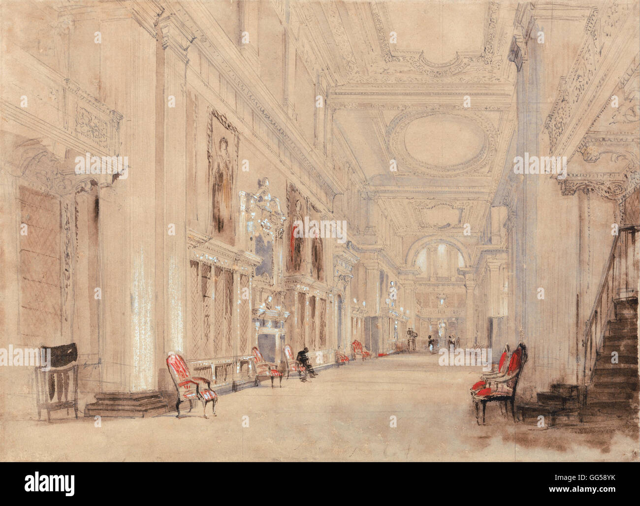 David Cox - Le Musée du portrait, Hardwick Hall, Derbyshire Banque D'Images