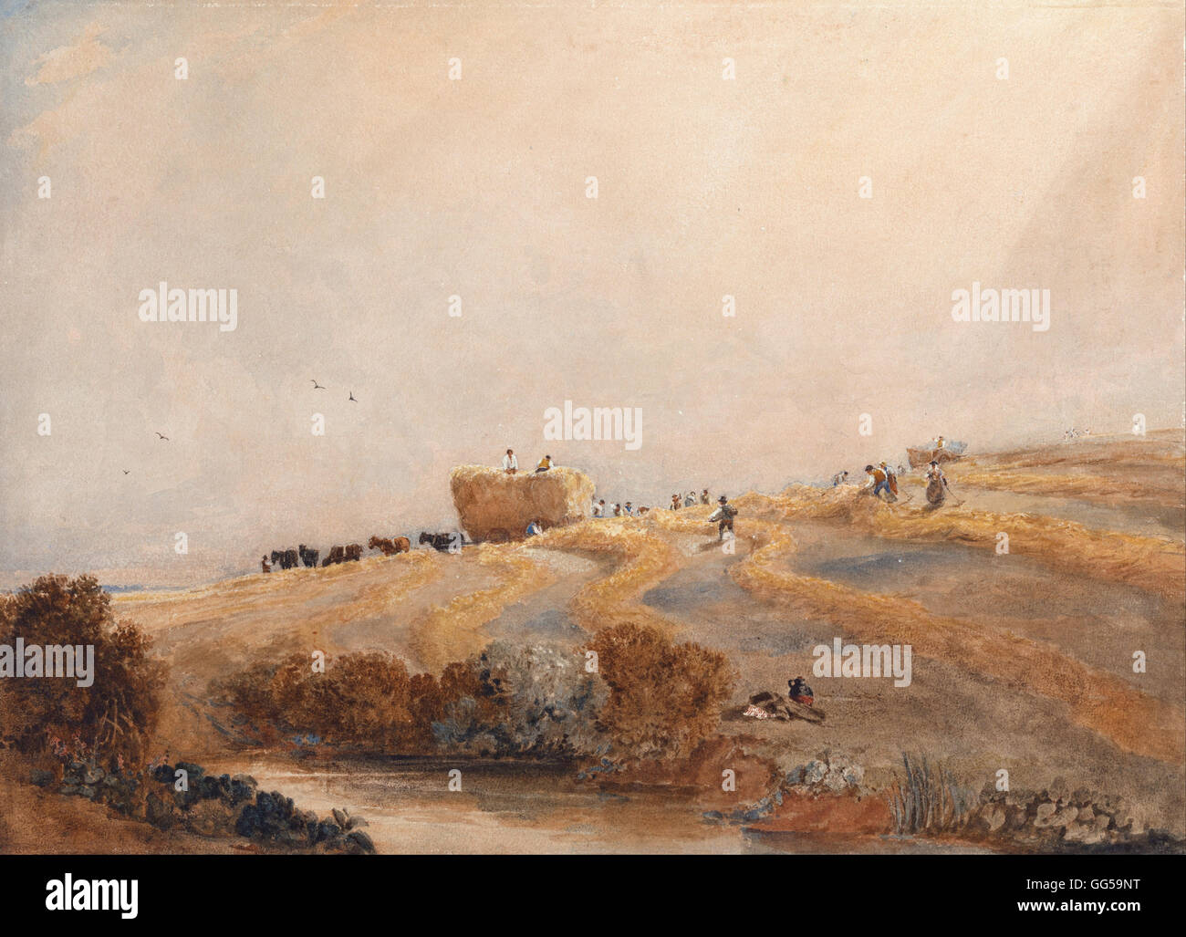 David Cox - Fenaison Banque D'Images