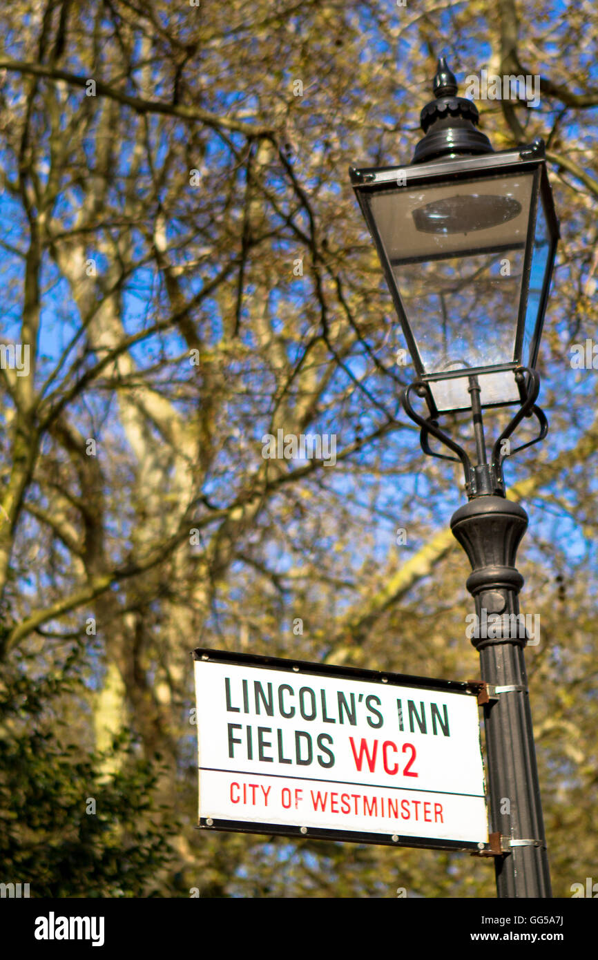 Lincoln's Inn Fields, London, UK dans l'été. Banque D'Images