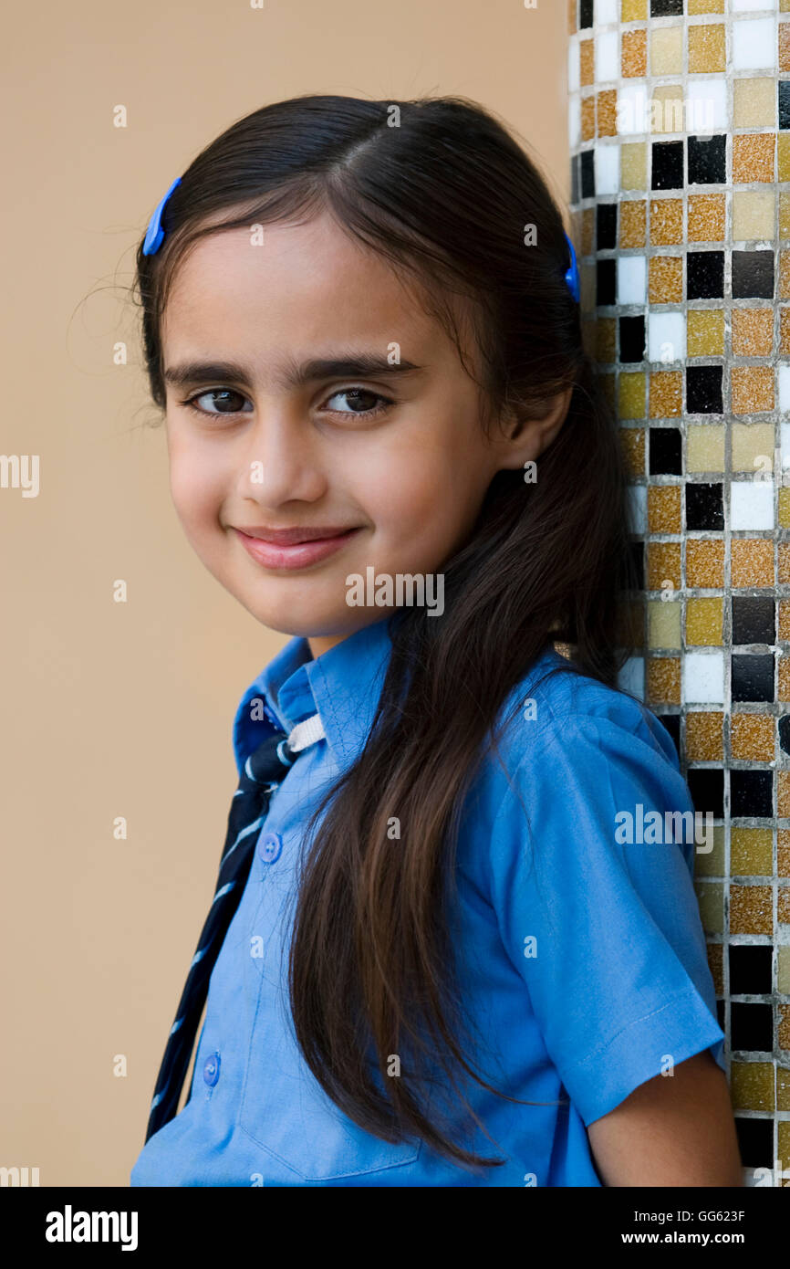 Portrait d'une fille de l'école Banque D'Images