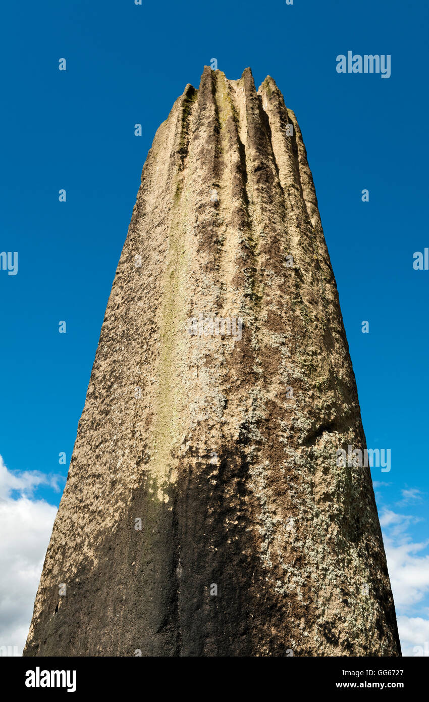 Boroughbridge, North Yorkshire, UK. Les Flèches du diable, un alignement de 3'Âge de Bronze ou néolithique menhirs (2700 avant J.-C.) Banque D'Images