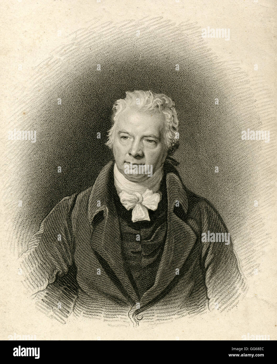 Gravure ancienne 1818, John Reeves Esq. John Reeves (1752-1829), était un juge britannique, agent de la fonction publique et de l'activiste conservateur. En 1792, il a fondé l'Association pour la préservation de la liberté et la propriété contre les républicains et les Levellers de faire campagne contre les idées de la Révolution française et leurs supporters britanniques. En raison de ses actions contre-révolutionnaires il était considéré par beaucoup de ses contemporains comme "le sauveur de l'État britannique". SOURCE : gravure sur acier originale. Banque D'Images