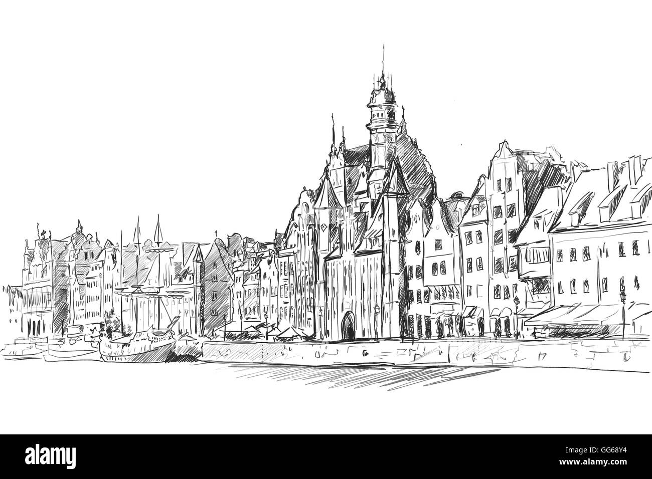 Vieille ville de Gdansk Banque D'Images