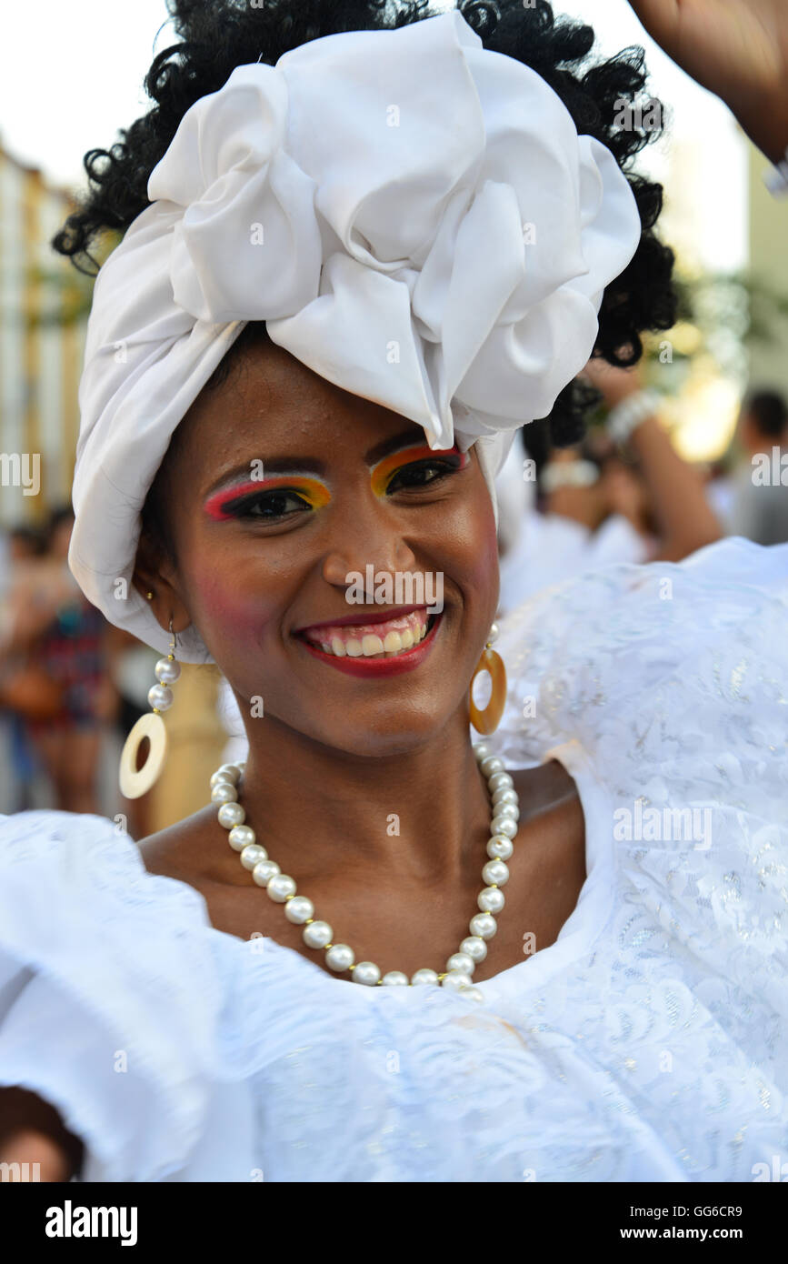 La Colombie, Cartagena, Centro, danseurs de rue Banque D'Images