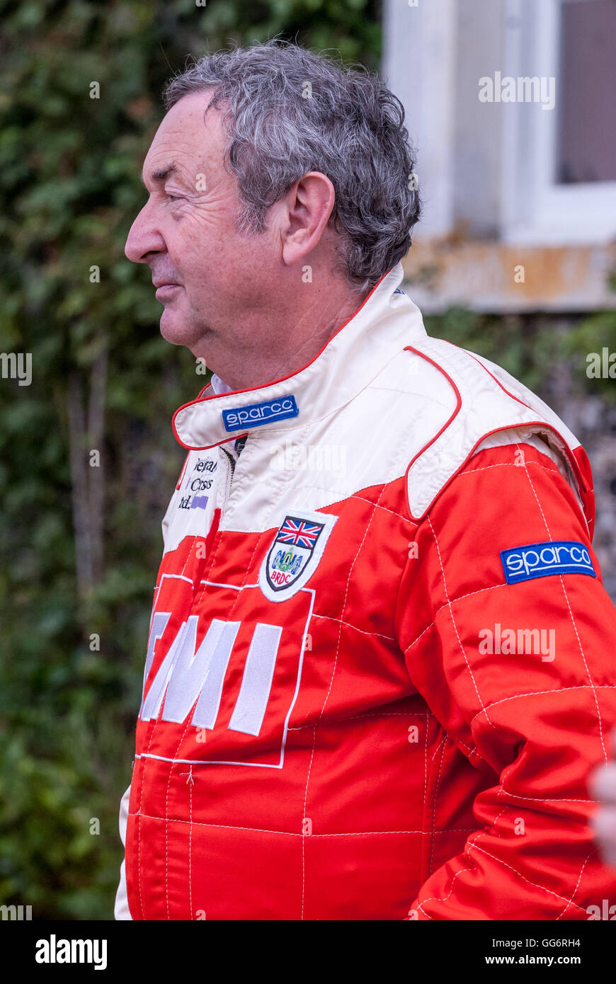 Nick Mason, le batteur de Pink Floyd, au Goodwood Festival of Speed. Banque D'Images