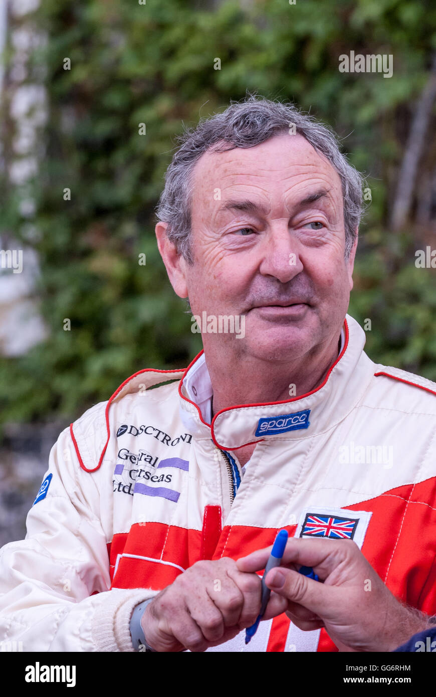 Nick Mason, le batteur de Pink Floyd, au Goodwood Festival of Speed. Banque D'Images
