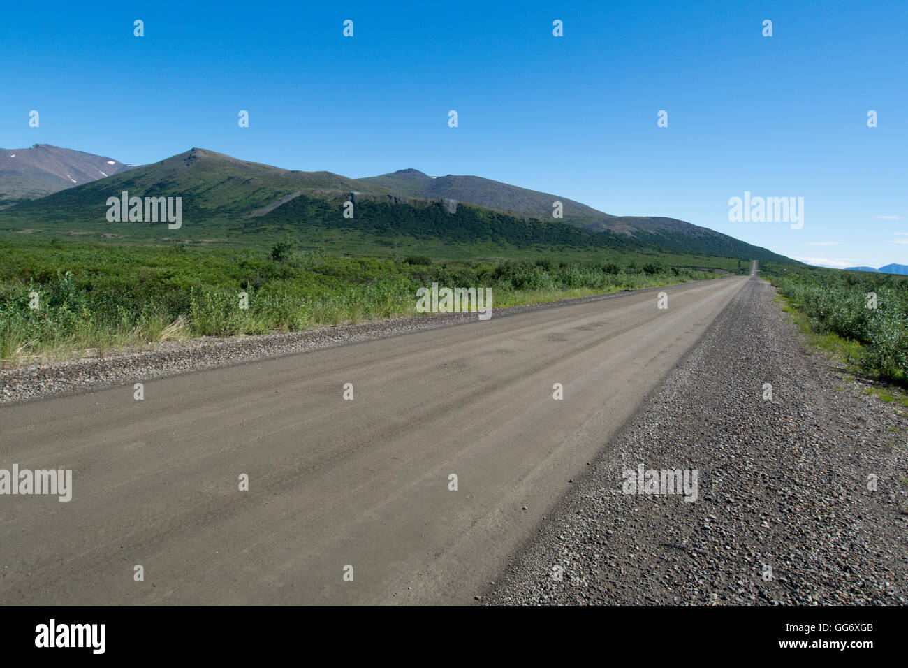 La péninsule Seward, Alaska, à Nome. Nome-Taylor alias Kougarok Road route ou chemin Taylor. La campagne depuis Taylor Road. Banque D'Images