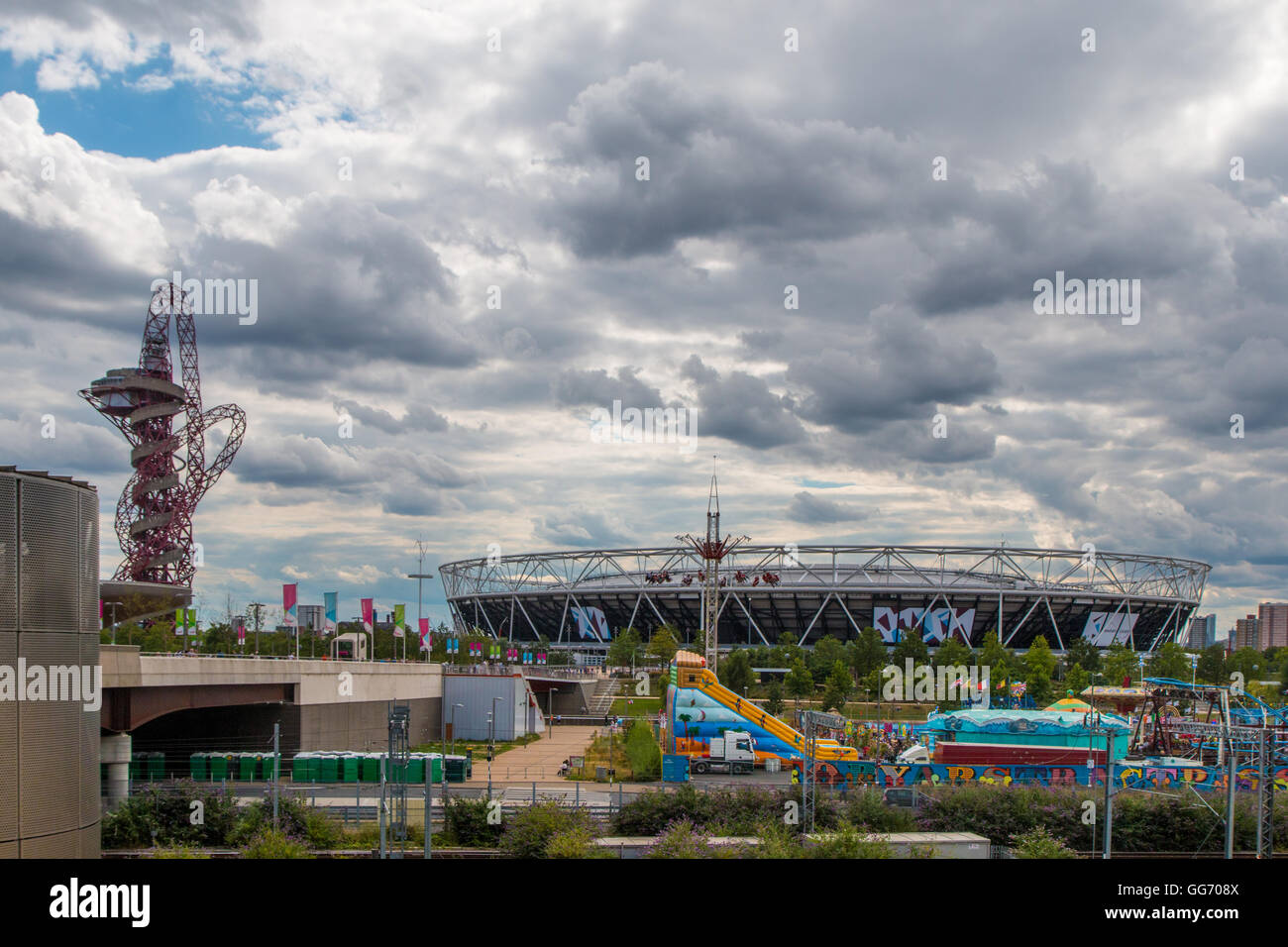 Parc Olympique Reine Elizabeth II Banque D'Images