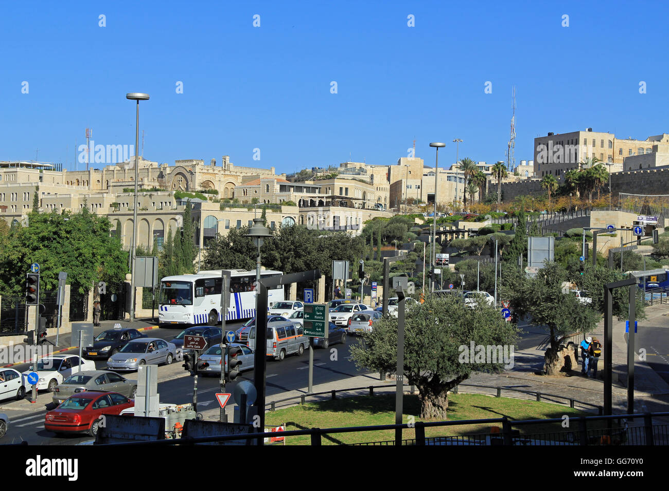 La ville moderne de Jérusalem, Israël Banque D'Images