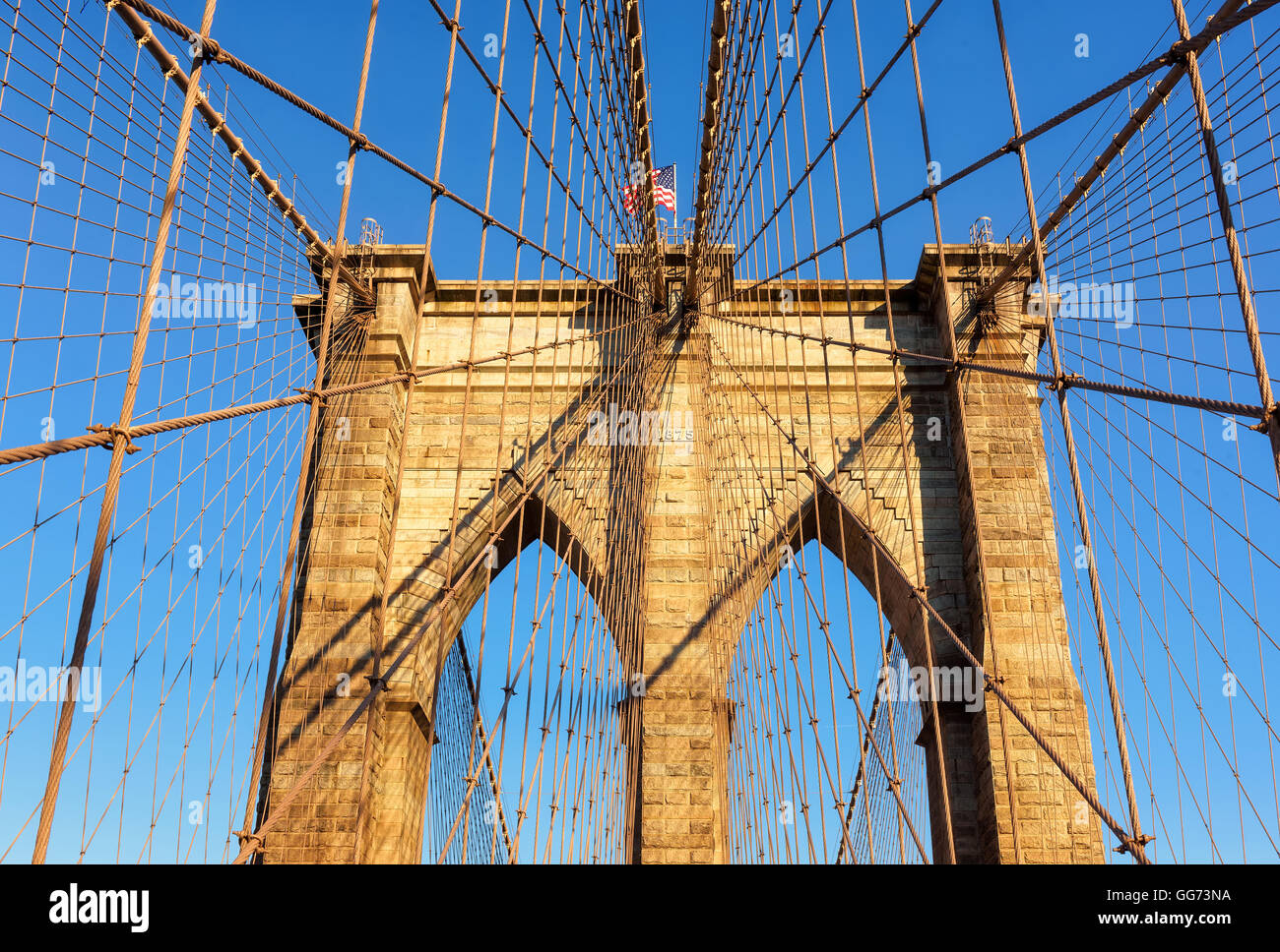 Pont de Brooklyn. Banque D'Images