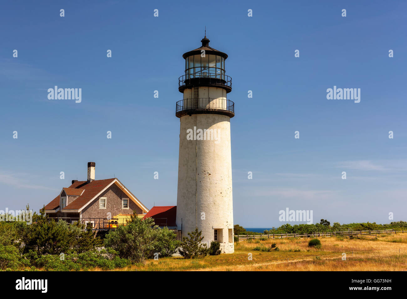 Le Cape Cod Highland Lighthouse Banque D'Images