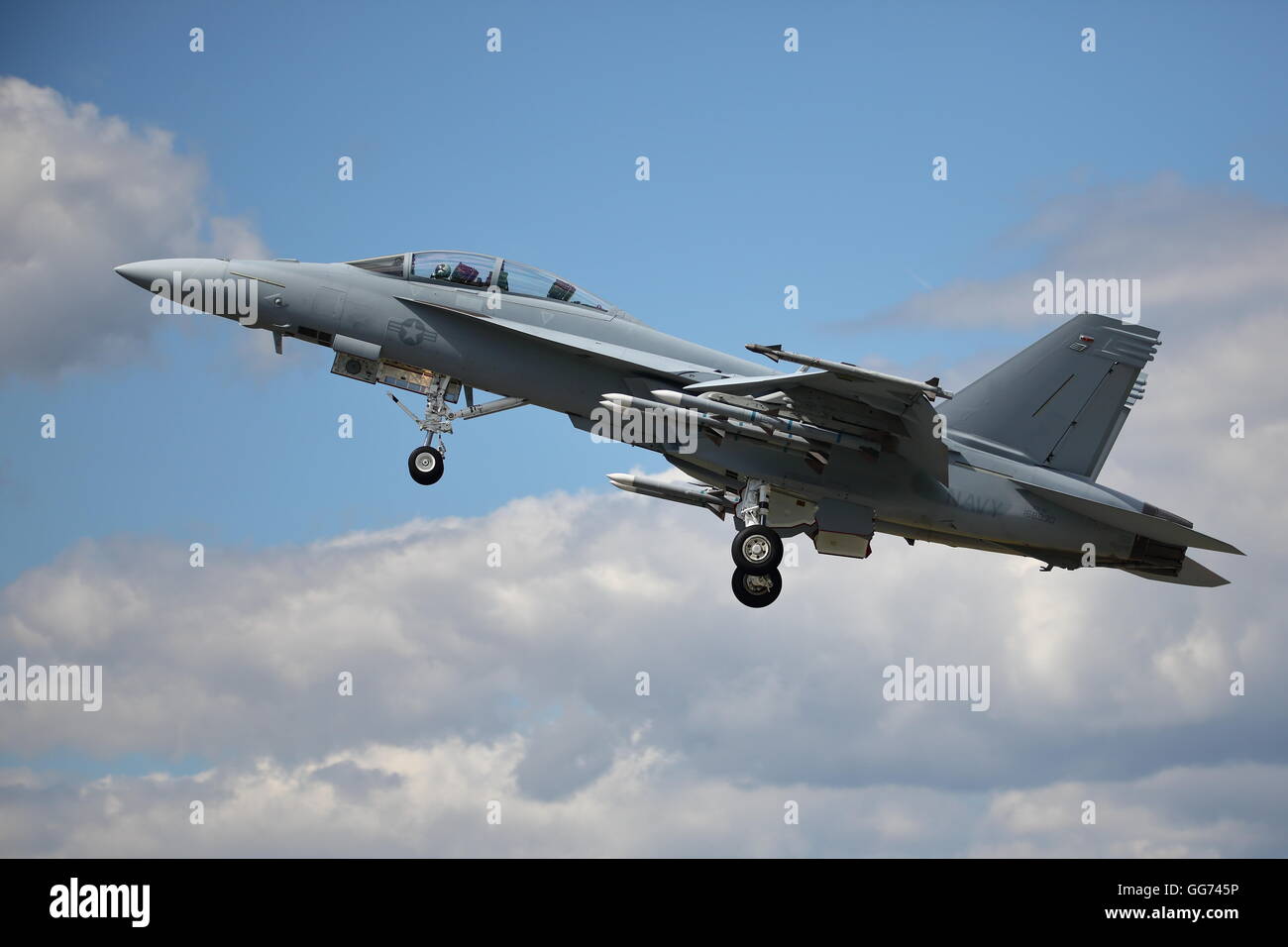 Boeing F/A-18 E/F Super Hornet à Farnborough International Air Show 2016 Banque D'Images