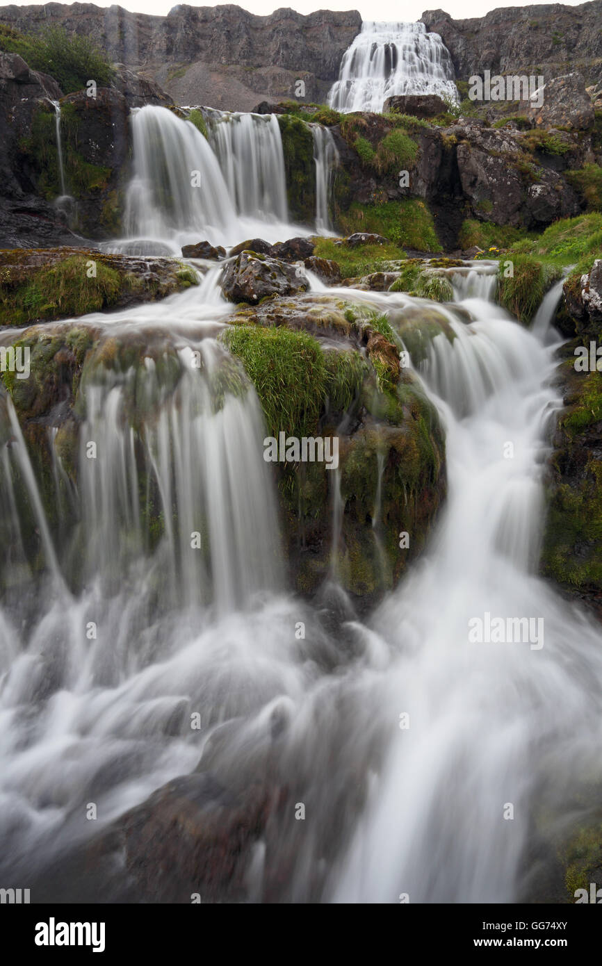 Dynjandi watefall, Islande Banque D'Images