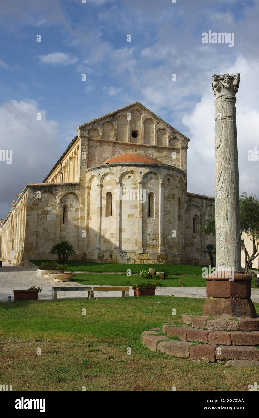 Porto Torres, en Sardaigne. L'église de San Gavino Banque D'Images