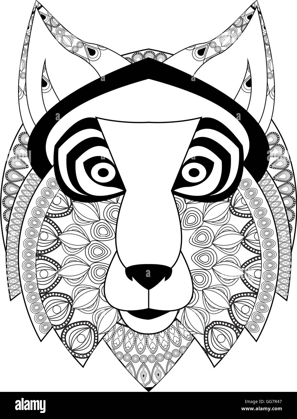 Icone Loup Tribal Image Vectorielle Stock Alamy