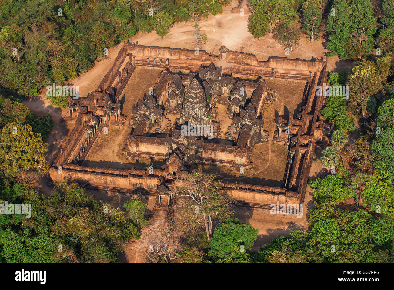 L'un des merveilleux temples inflight, Siem Reap, Cambodge. Banque D'Images