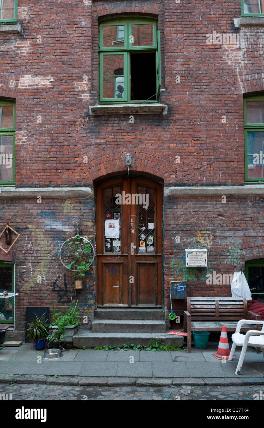 Hambourg, Allemagne. Une porte en Jager-Passage, Hambourg a été rendu célèbre par le John Lennon Banque D'Images