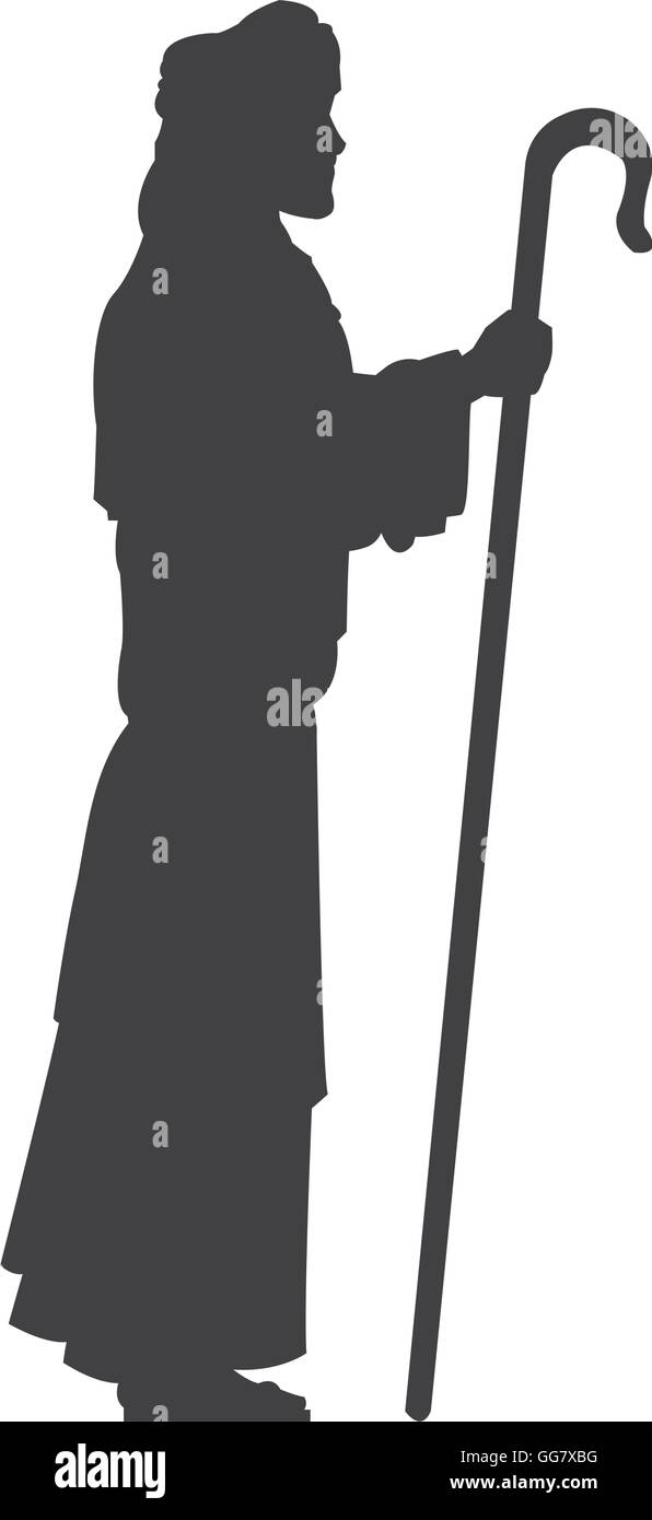 Saint Joseph L'icône silhouette Illustration de Vecteur