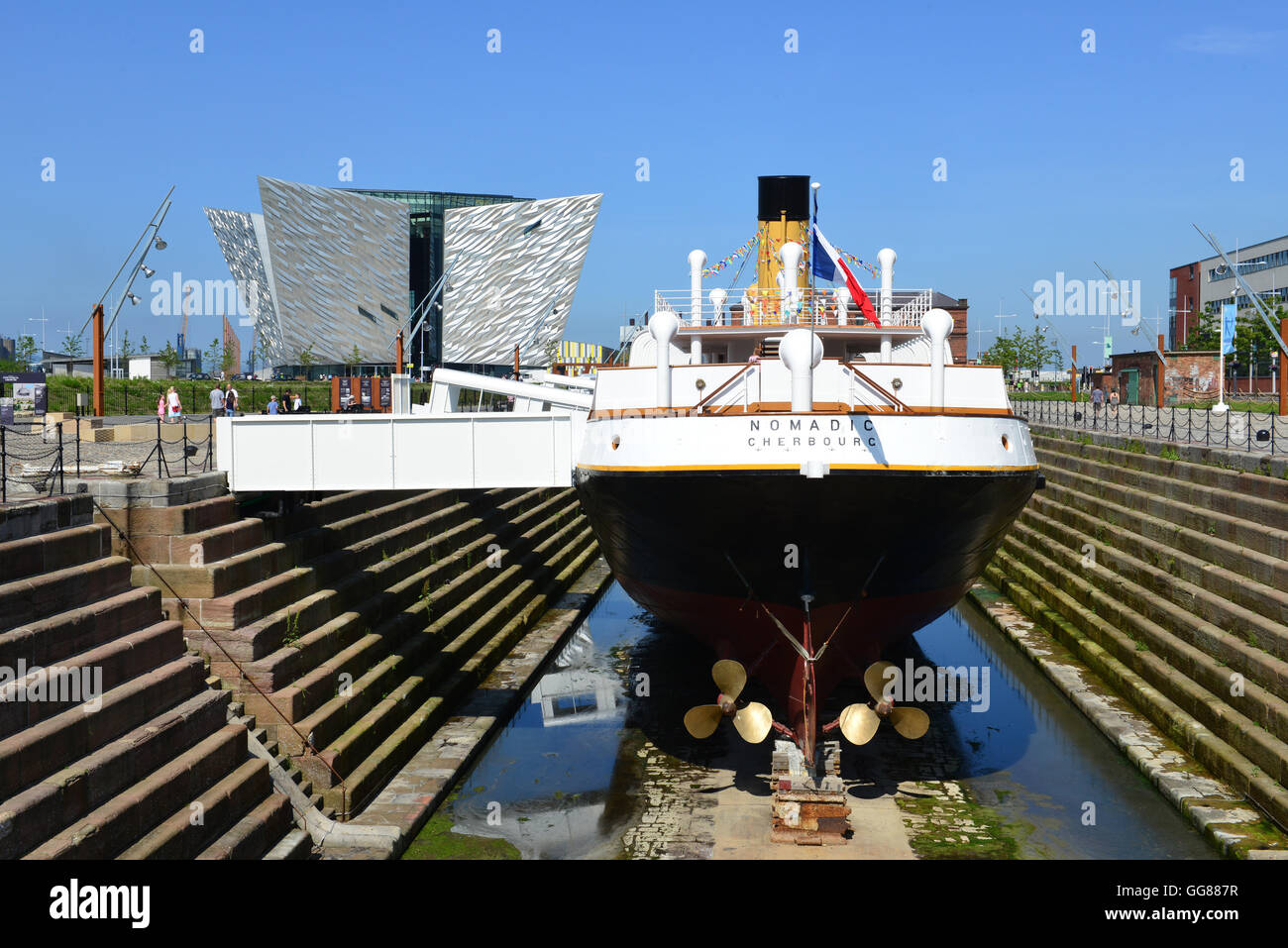 Le SS Nomadic a berté bébé du Titanic Building, Belfast Banque D'Images