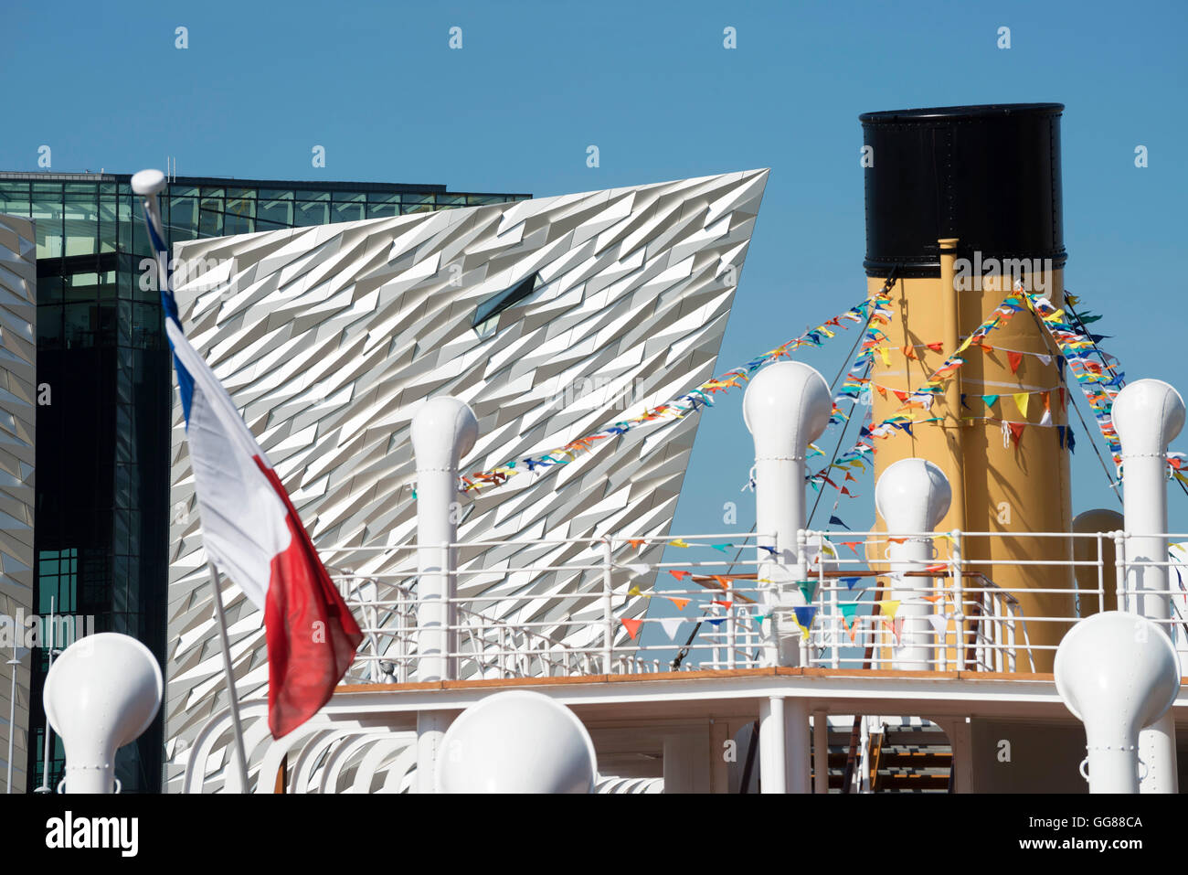 Le SS Nomadic a berté bébé du Titanic Building, Belfast Banque D'Images