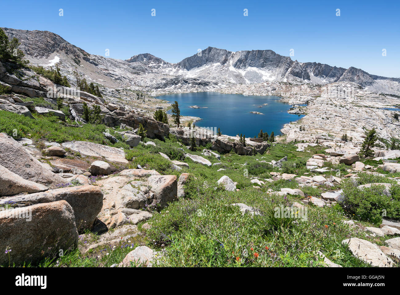 L'enfer pour assurer Lake, Sierra National Forest, Californie, États-Unis d'Amérique, Amérique du Nord Banque D'Images