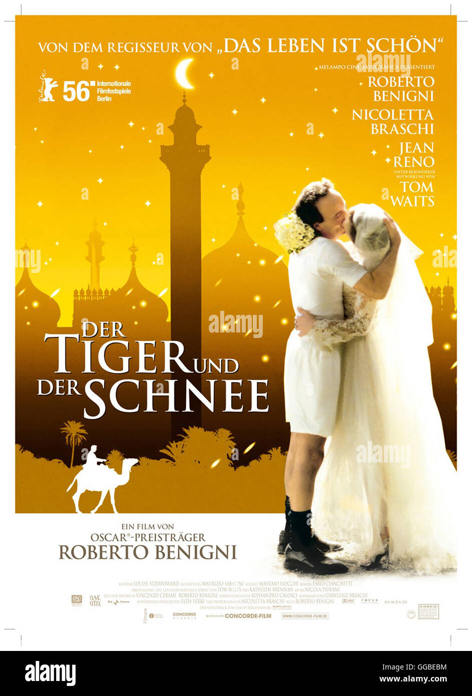 Le tigre ET LA NEIGE La tigre e la neve italien Roberto Benigni 2005 Filmplakat Regie : Roberto Benigni aka. La tigre e la neve Banque D'Images