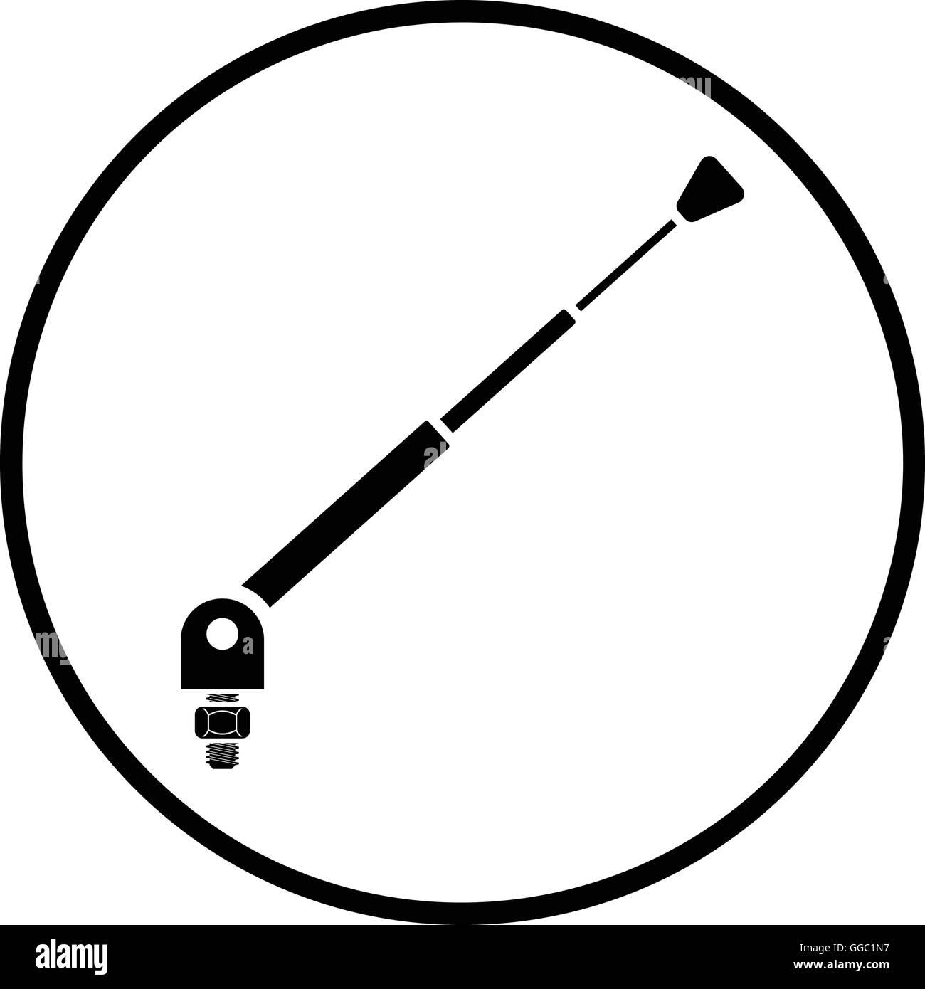 Composante de l'antenne radio. Cercle mince de conception. Vector illustration. Illustration de Vecteur