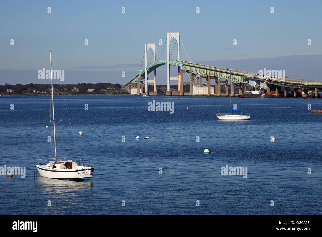 Géographie / voyages, USA, Rhode Island, Newport, Claiborne Pell pont de Newport, Additional-Rights Clearance-Info-Not-Available- Banque D'Images