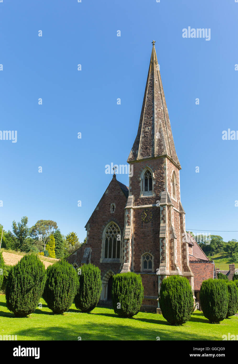 L'église St Pierre Clearwell Forêt de Dean West Gloucestershire England uk exemple de milieu du 19ème siècle de style gothique français Banque D'Images