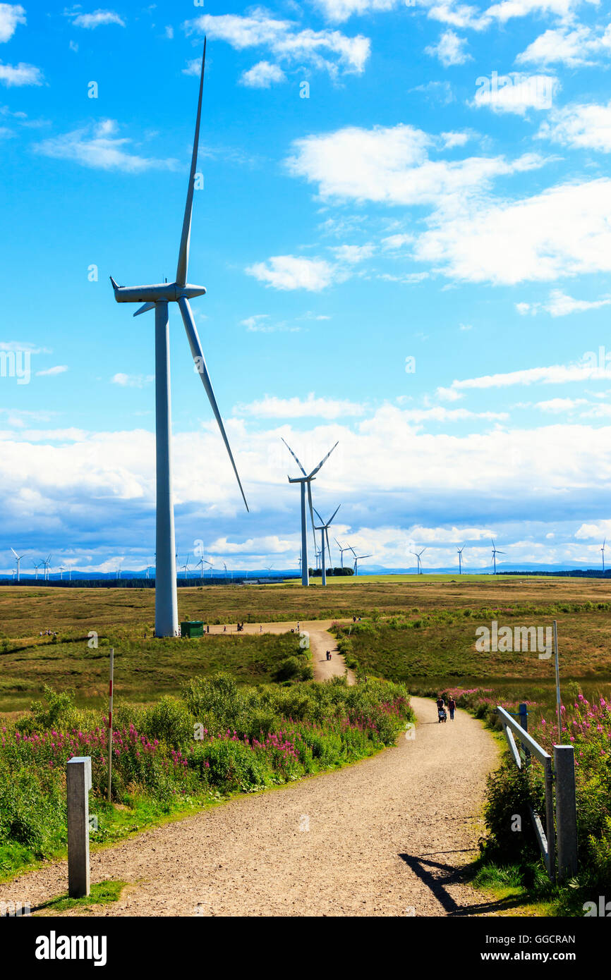 Whitelee windfarm, Eaglesham près de Glasgow, Écosse, Royaume-Uni Banque D'Images
