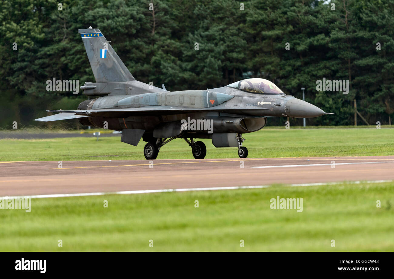 F-16C Fighting Falcon de l'Armée de l'air Hellanic au Royal International Air Tattoo 2016 Banque D'Images