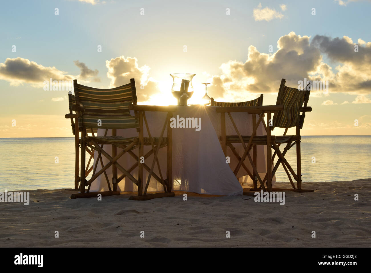 Géographie / billet, les Seychelles, l'Île Amirante, Desroches Island, hotel, hôtel, mer, plage, Additional-Rights Clearance-Info, table--Not-Available Banque D'Images