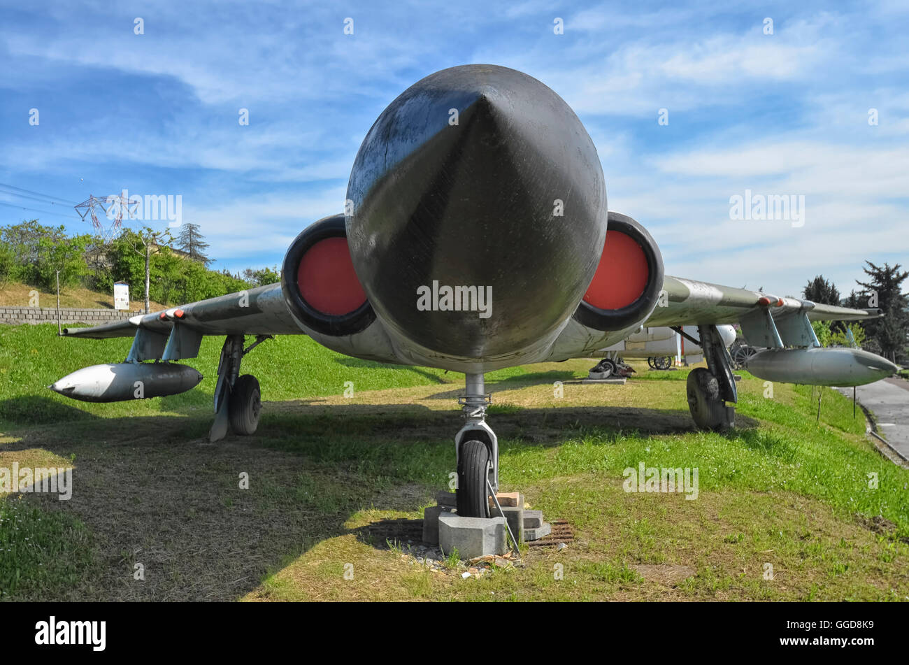 Gloster Javelin FAW 9 dans un ossuaire d'aéronefs Banque D'Images