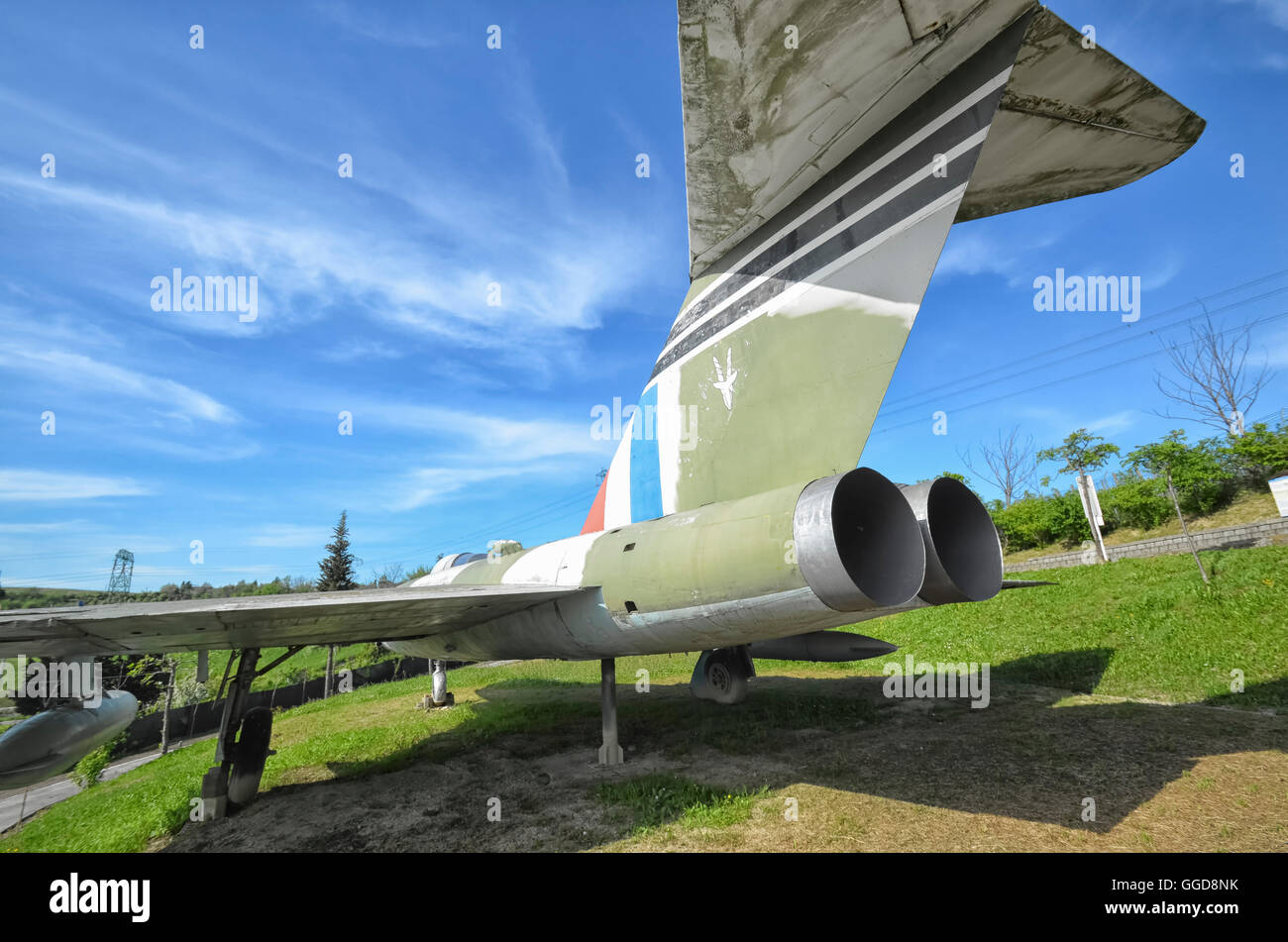 Vue de la gouverne d'un Gloster Javelin Banque D'Images