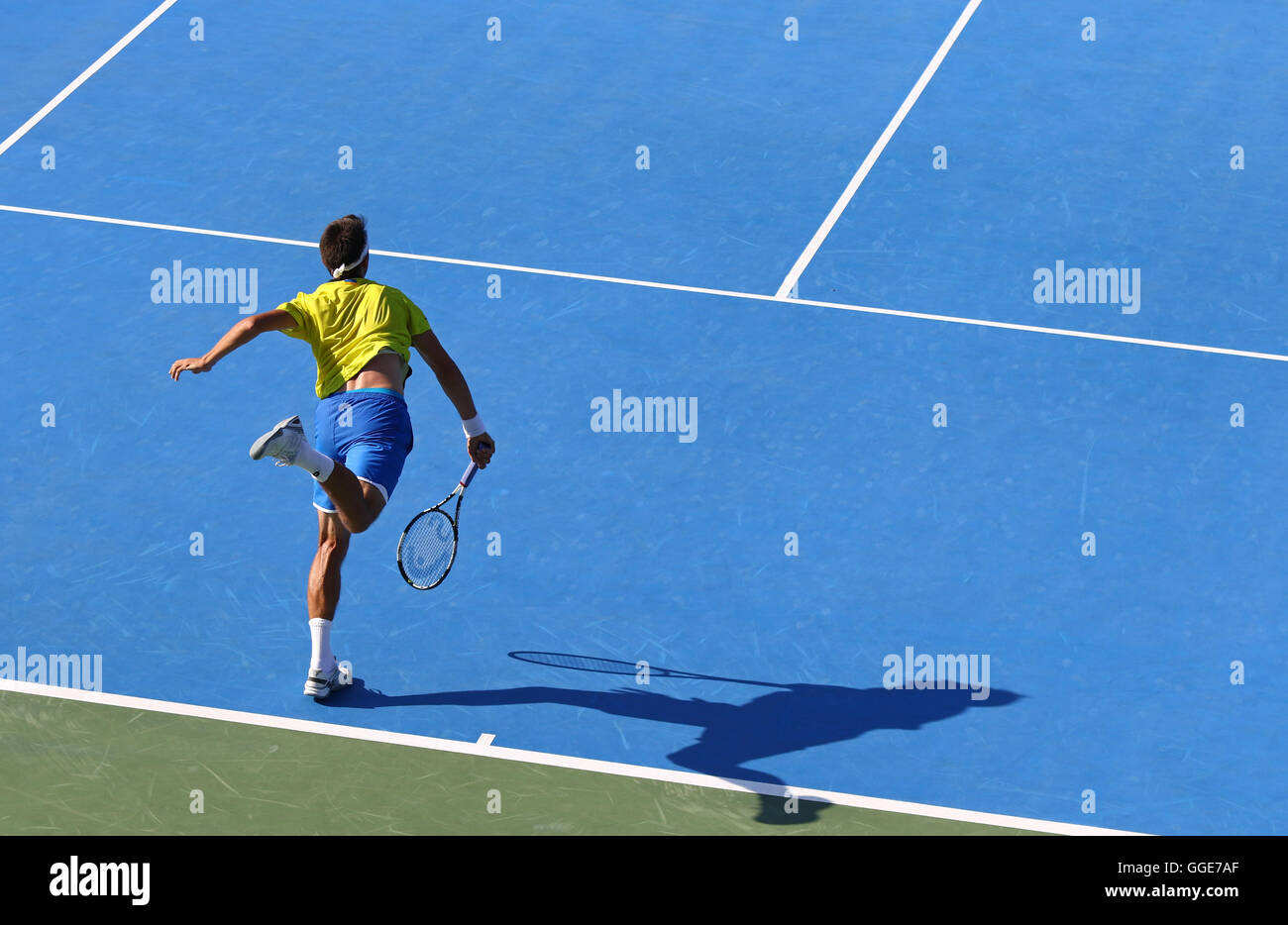 Sergiy Stakhovsky de l'Ukraine en action au cours de BNP Paribas Davis Cup Match contre Gerald MELZER d'Autriche Banque D'Images