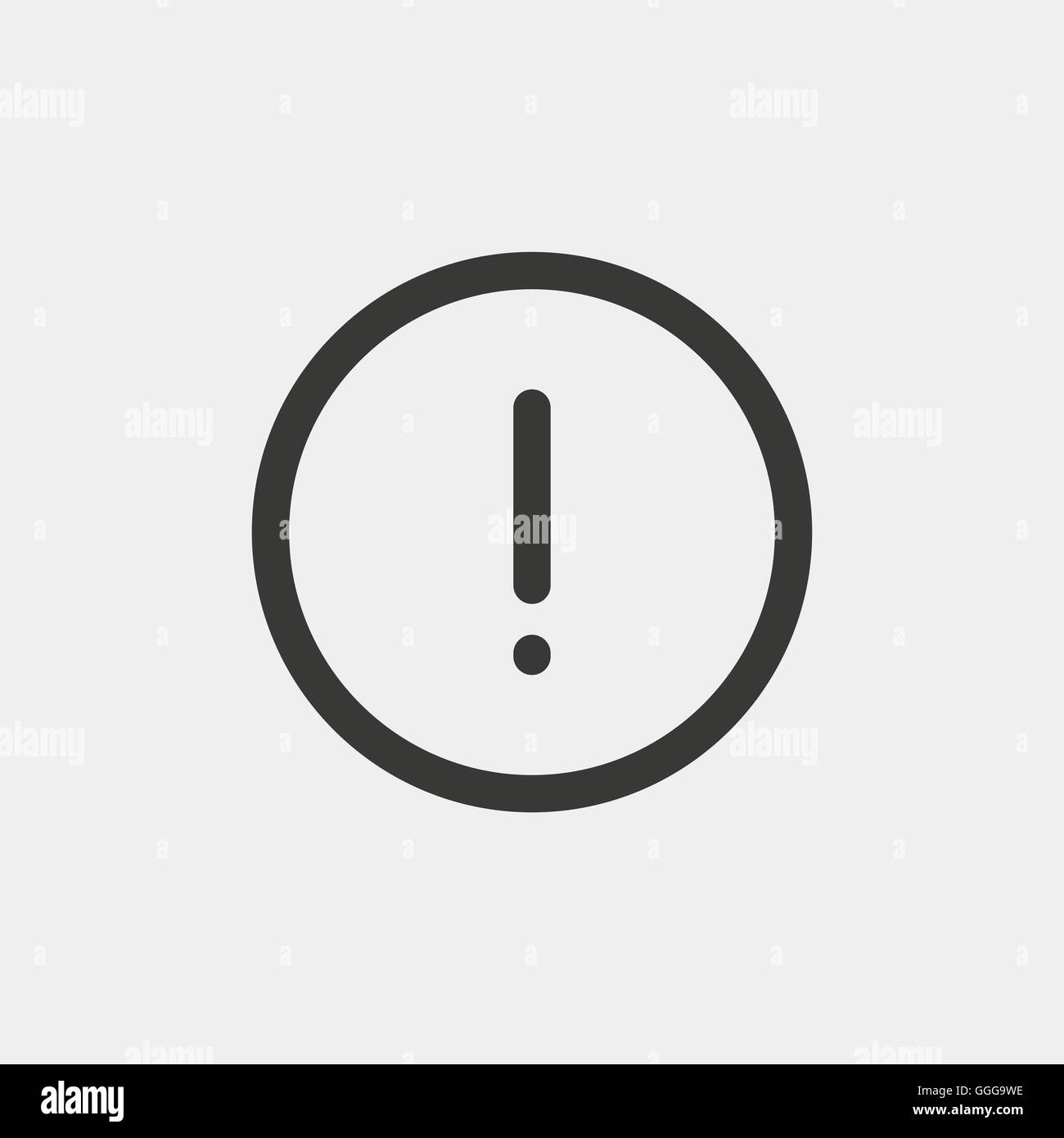 L'attention de l'icône contour brun pour illustration Illustration de Vecteur