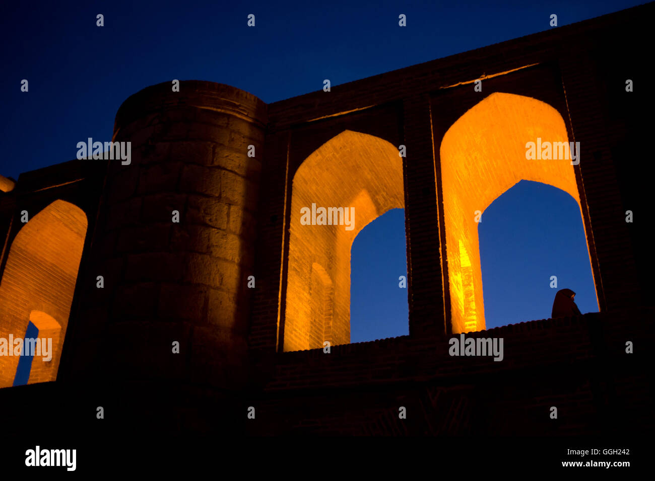Archs du Si-O-seh pol bridge à Isfahan, Iran. © Jordi Boixareu Banque D'Images