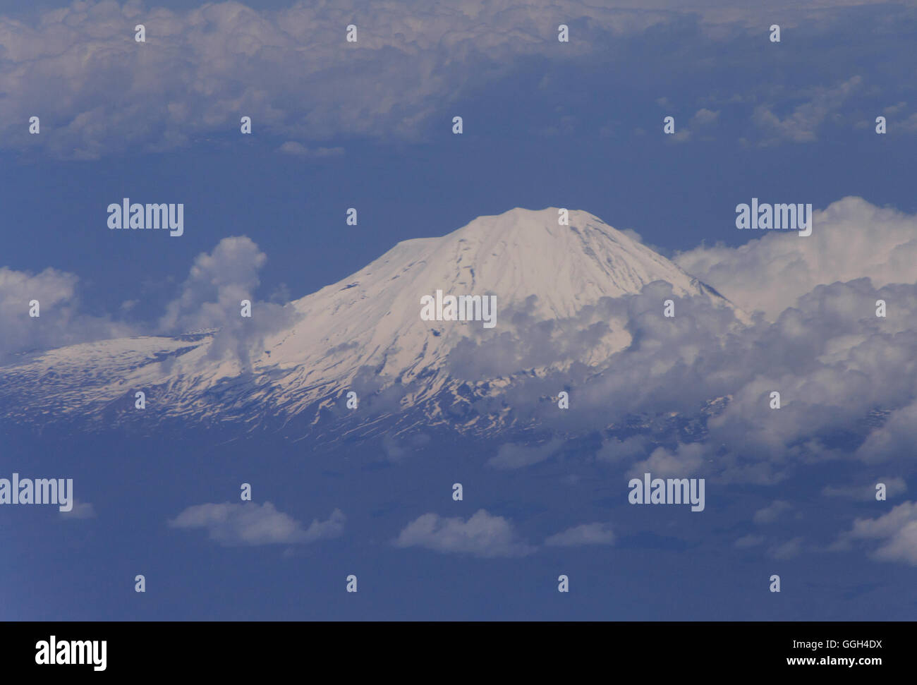 Vue aérienne sur le volcan en Iran Banque D'Images