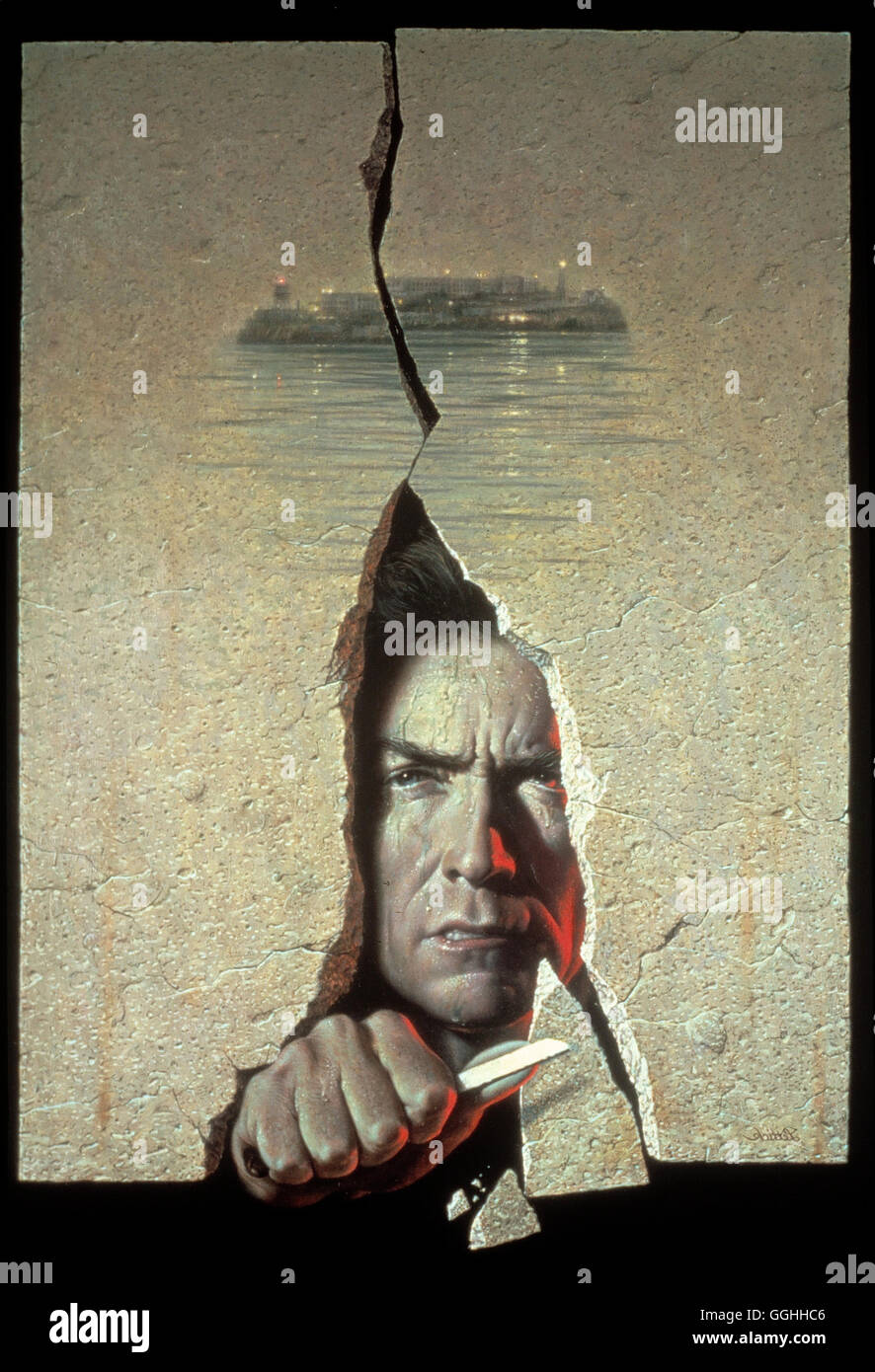DIE FLUCHT VON Escape d'Alcatraz ALCATRAZ / USA 1979 / Don Siegel Voir mit CLINT EASTWOOD (Frank Lee Morris). Regie : Don Siegel aka. S'échapper d'Alcatraz Banque D'Images