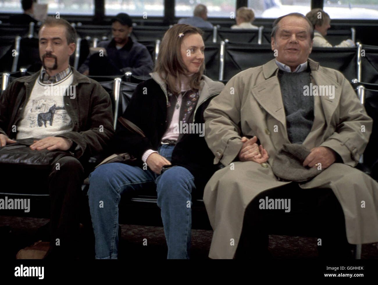 À PROPOS / About Schmidt Schmidt USA 2002 / Alexander Payne Randall (DERMONT MULRONY), Jeannie (HOPE DAVIS). Warren Schmidt (Jack Nicholson) Régie : Alexander Payne aka. A propos de Schmidt Banque D'Images