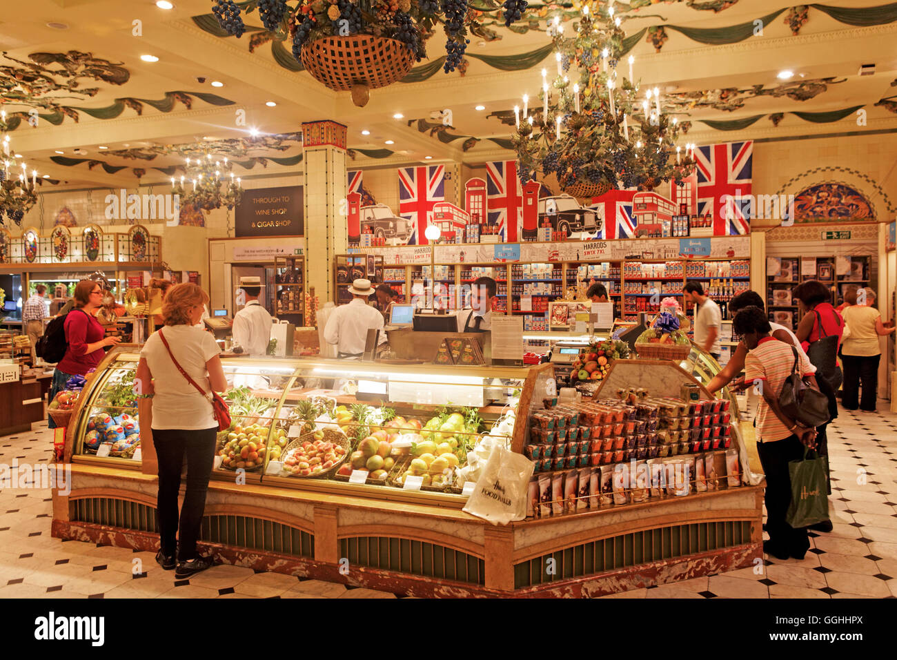 Harrods, Brompton Road, Knightsbridge, Londres, Angleterre, Royaume-Uni Banque D'Images