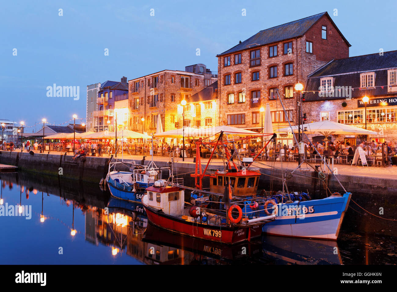 Le Barbican dans port de Plymouth, Plymouth, Devon, Angleterre, Grande-Bretagne Banque D'Images