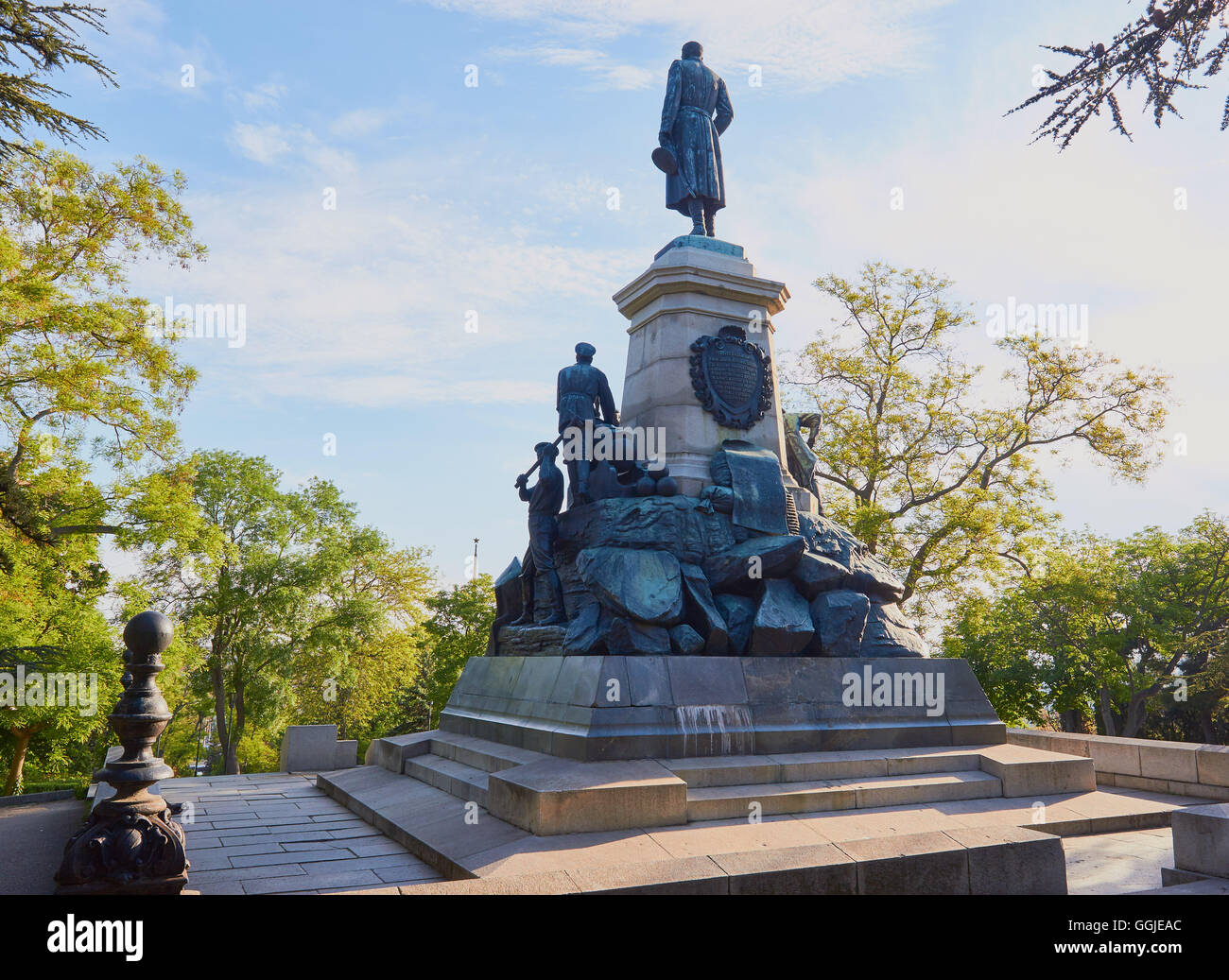 Monument au général Eduard Ivanovitch Totleben et défenseurs de Sébastopol pendant 1854-1855 siège de Sébastopol, en Crimée Banque D'Images